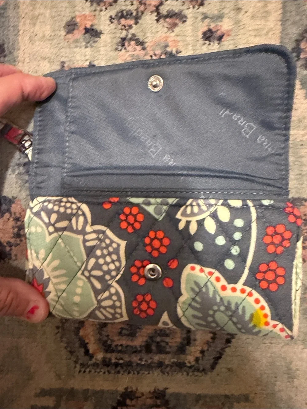 Vera Bradley quilted wristlet